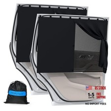 Car Window Shades with 8 Strong Magnets-26.8"x19.7" Dual Layer Car Black