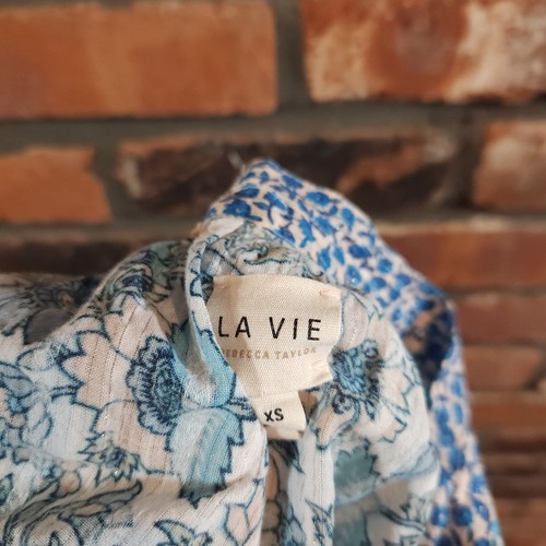 Blusa boho campesina floral jacoba Anthropologie La Vie Rebecca Taylor para mujer XS - Imagen 10 de 10
