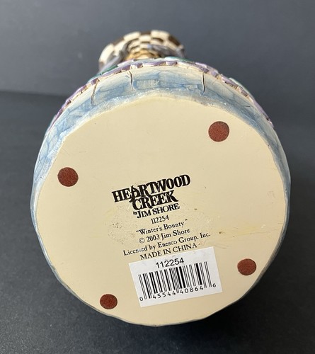 Jim Shore 2003 Winter’s Bounty muñeco de nieve frutero Heartwood Creek 112254 10 pulgadas - Imagen 14 de 18