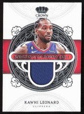 2022-23 PANINI CROWN ROYALE KNIGHTS OF THE ROUND TABLE KAWHI LEONARD GAME WORN