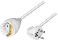 Logilink SchutzkontaktverläNgerung LPS107 CEE7/7 (90°) Zu Cee 7/3 10M Weiß