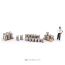 HO Lot 25 Fûts de Bière 1/87 H0 Miniature Train Bar Restaurant Halles Entrepôt