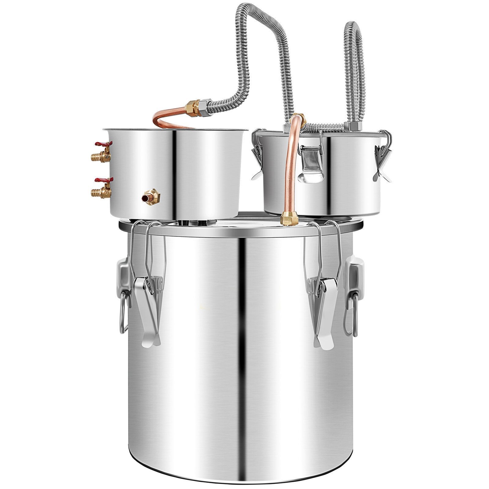 13.2 Gal Alcohol Still Stainless Steel Copper Tube Home Brewing Kit Thermometer