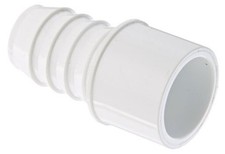 Spears 460 Series PVC Pipe Fitting, Adapter, Schedule 40, White, 3"Barbed x 3"