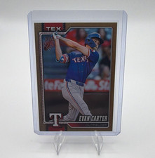 Topps 2026 Series 1 Evan Carter #110 Texas Rangers Gold Numbered /2026 
