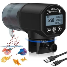 Automatic Fish Feeder Dispenser for Aquarium: Rechargeable Auto Feeders for T...
