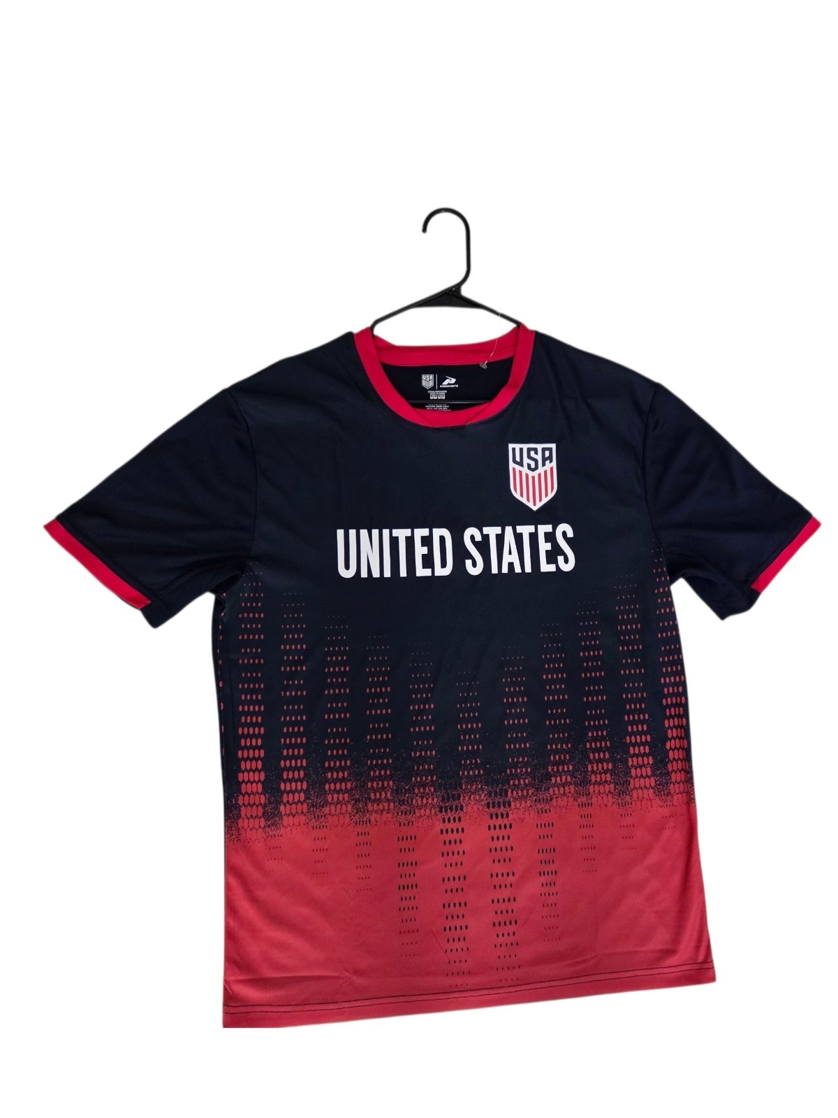 New Icon Sports Navy And Red USA USMNT Soccer Jersey Mens Large, NEW WITH TAGS 