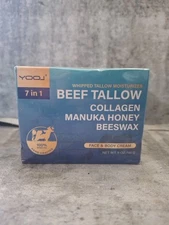 Beef Tallow Collagen Manuka Honey Beeswax, Beef Tallow For Skin, 7 in 1 Moisture