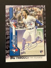 2021 Topps Through the Years Bo Bichette Blue Auto Blue Jays