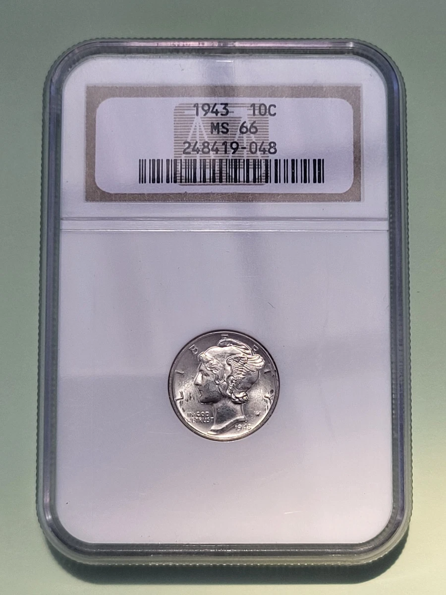MS 66 Graded 1943 Year Mercury Dimes (1916-1945) for sale | eBay