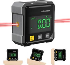 4-Seitiger Magnetischer Digitaler Winkelmesser mit Laser für präzise Messungen