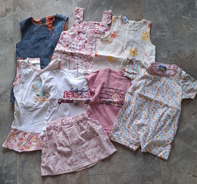 süße Sachen für Mädchen Größe 86 / 92 Kleid, T-Shirt, Rock, Topolino, H&M