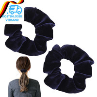 2 StüCk Scrunchies Haargummi Damen,Haargummi Marineblau,Haar Dickes Scrunchie Ha