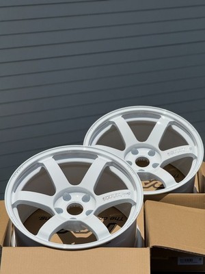 RAYS VOLK TE37 SAGA S-PLUS 18X10 +25 / 18X11 +34 5X120 DASH WHITE M3 M4