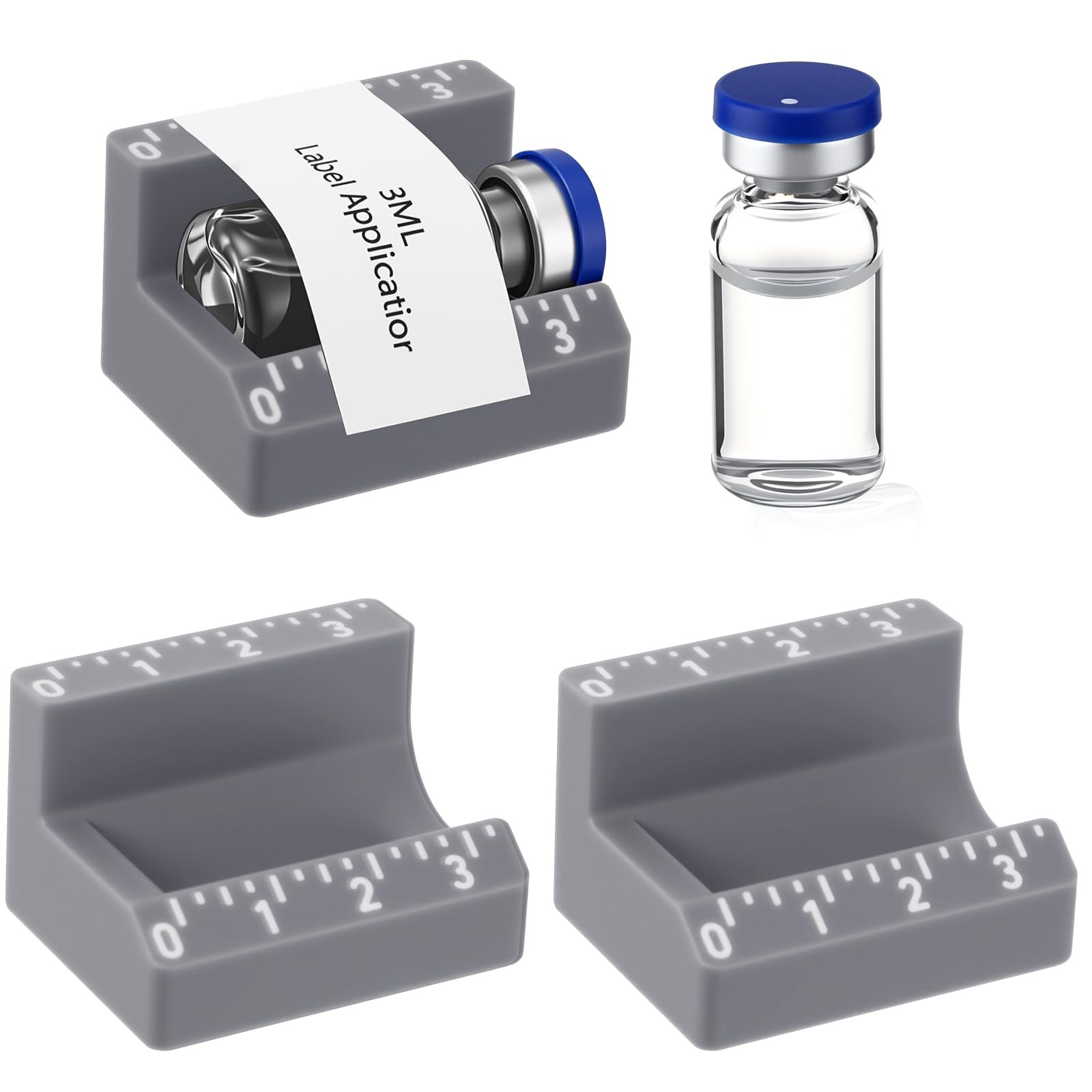 Fiwochic 2 Pcs Vial Label Applicator 3ml Bottle Labeling 3ml, Grey