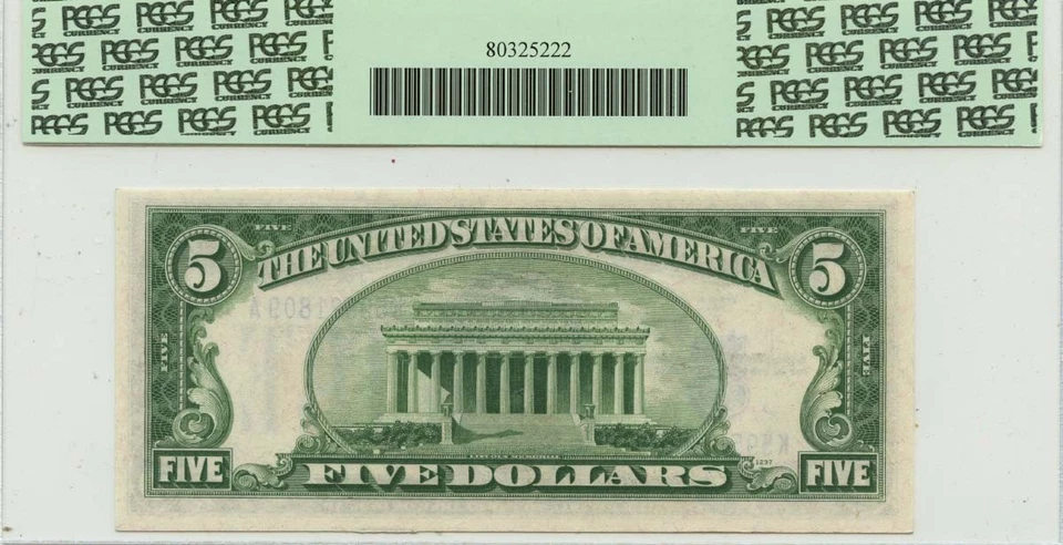 1934A $5 Silver Certificate North Africa WWII FR#2307 PCGS CU64 PPQ GCC Gold - Image 2 of 2