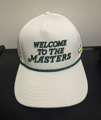 Masters White Adjustable Golf Hat  Welcome to the Masters 