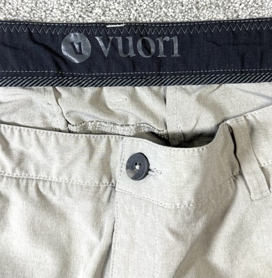 VUORI Aim Lightweight Slim Fit Pants-Mens 38x30-Beige-Stretch-4 Way Stretch