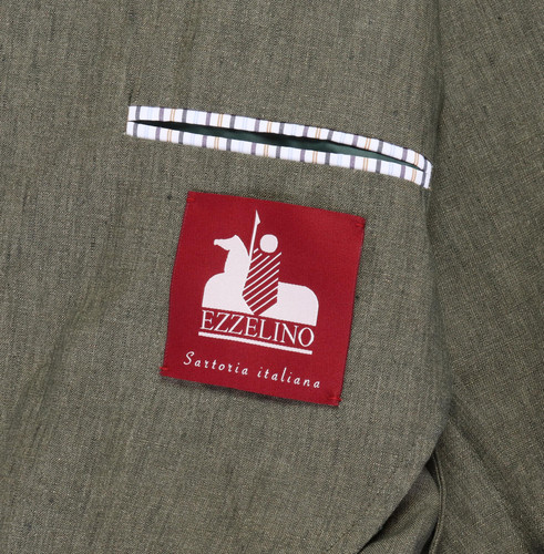NEU MIT ETIKETT EZZELINO BLAZER doppelbräusig reines Leinen grün Luxus Italy 50 - Bild 3 von 4