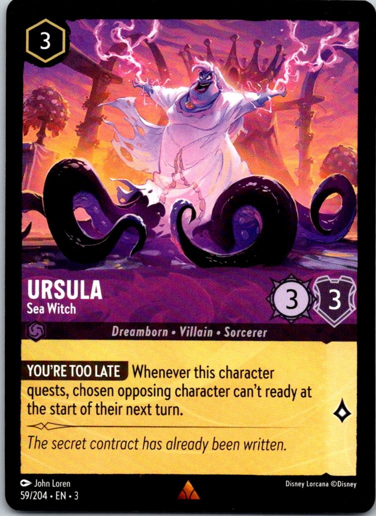Ursula - Sea Witch - 59/204 - Into the Inklands - Lorcana - NM - B3G1