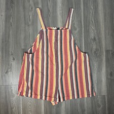 Emery Rose Multicolored Striped Romper One Piece - SIZE 2XL Beach Vacation