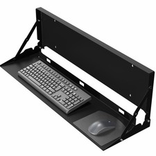VIVO Black Flip Down 30 inch Keyboard Tray Wall Mount with Mouse Pad