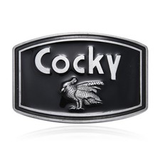 Cocky Belt Buckle Animal Rooster Belt Buckles Men Women, Rectangle Western Booth