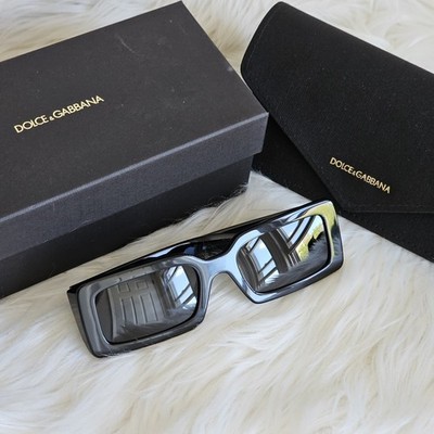 EXCELLENT Dolce & Gabbana Rectangular Studded D&G DG Sunglasses 4447-B