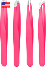 Tweezers Set, High Precision Stainless Steel Eyebrow Tweezers for Facial Hair, I