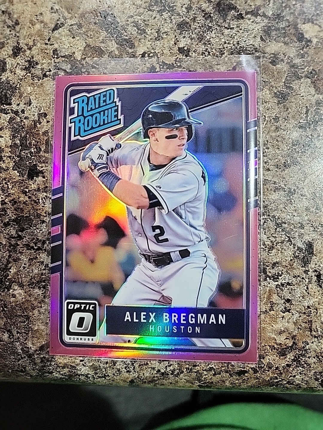 2017 Alex Bregman Panini Donruss Optic Rated Rookie Pink Refractor RC