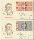 Kingdom of DENMARK #B35-B36 Red Cross FDC First Day 1966 Lion Felines Topical