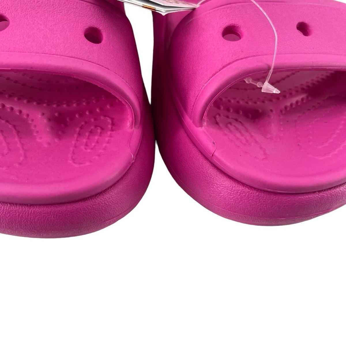 あう Crocs Classic Crush Sandal Pink Platform Slip On 207670 M9 W11 | eBay