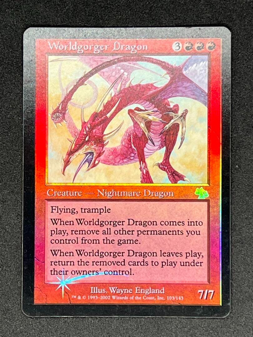 mtg 世界喰らいのドラゴン　ジャッジメント　FOIL 世界喰らいのドラゴン/Worldgorger Dragon》[JUD] 赤R | 日本