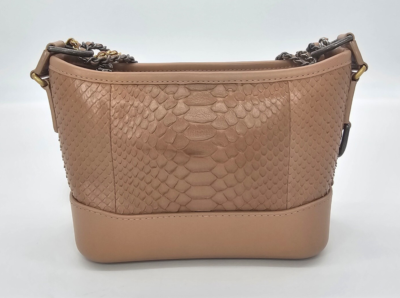 CHANEL Gabrielle Python Snakeskin Small Hobo Nude… - image 3