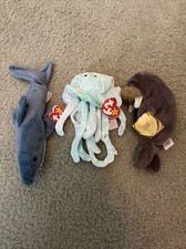 beanie babies sea life Crunch, Goochy And Jolly