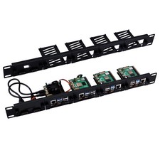 1U Rackmount Steel Bracket Kit for Raspberry Pi 5 19 Inch 4 Slots M.2 NVMe SSD