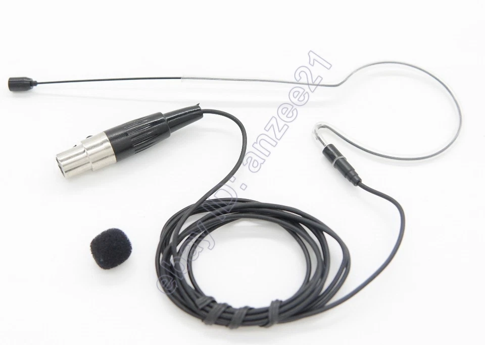 Black earset Microphone for AKG Samson Wireless Headset Mic System XLR 3Pin mini - Image 2 of 3
