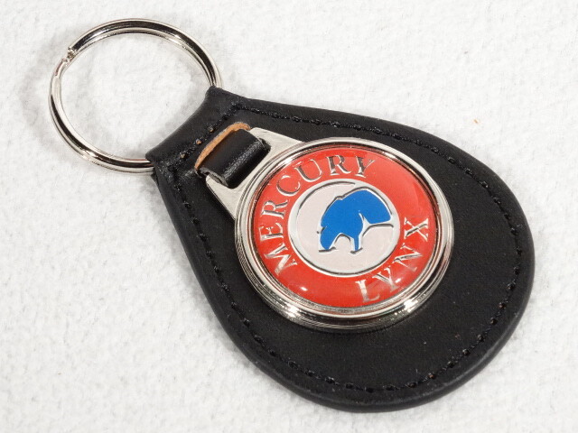 NEW RARE VINTAGE 1970s MERCURY LYNX BLACK Leather Key Chain
