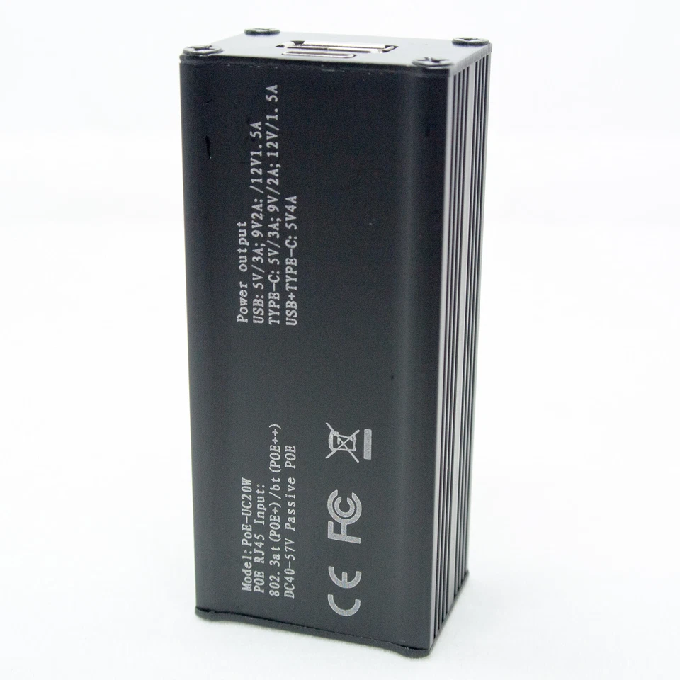 PoE to USB Type-c Dual port 20W Fast Charger PD PPS QC 4+/3.0 for phone tablet - Image 3 of 4