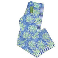 Lilly Pulitzer Bal Harbour Palazzo Pants Bennet Blue Wide Leg Tropic Size Large