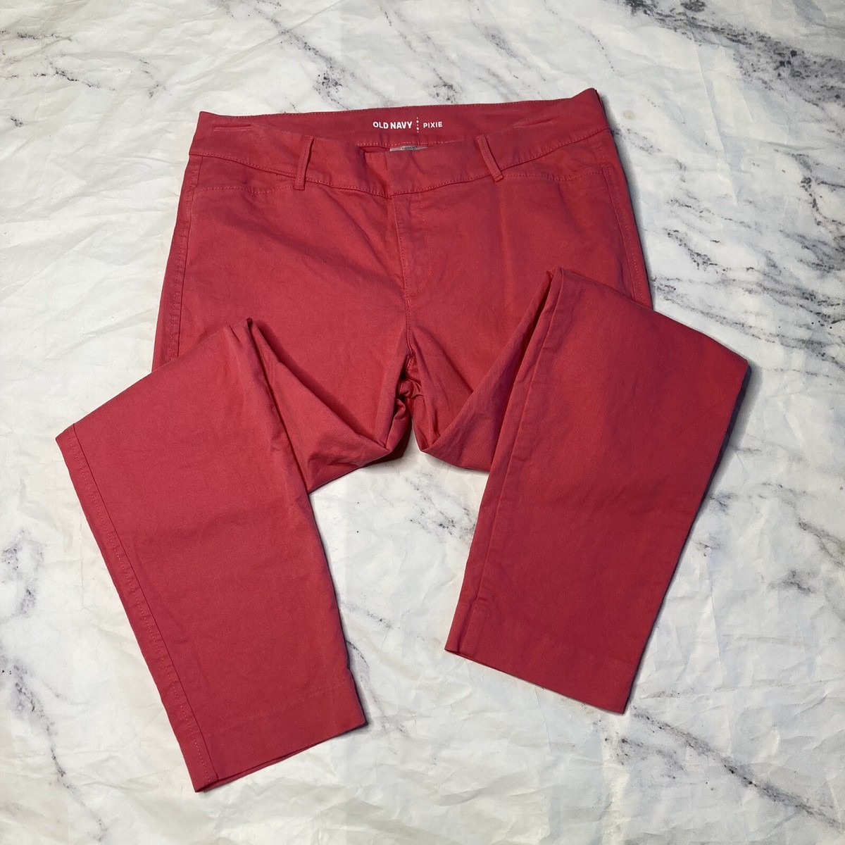 old navy pink dress pants Old Navy Pixie Pink Dress Pants Womens Size 8 Chino Career Slim o97