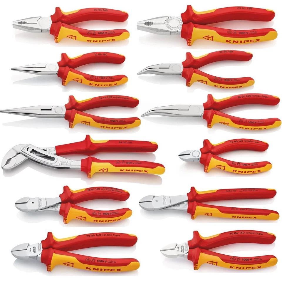 KNIPEX VDE Zange Kraft-Seitenschneider Kombizange Alligator Zangensatz Auswahl