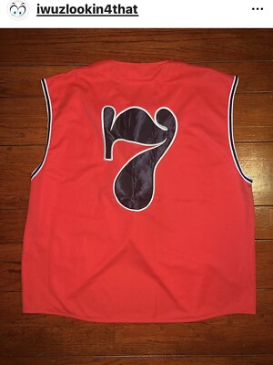 Vintage Red/Black Dada Supreme Sleeveless #7 Jersey 90's Urban Hip