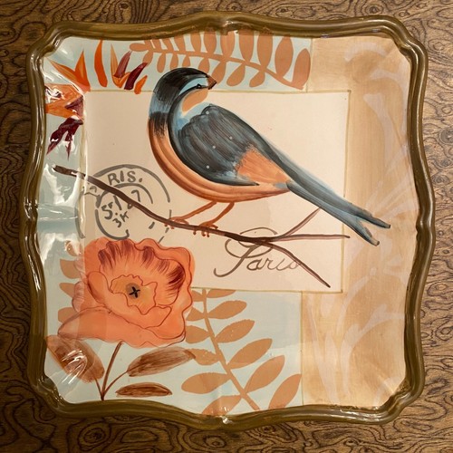 Juego de placas cuadradas de 11" con certificación internacional Jennifer Brinley mariposa - Imagen 6 de 6