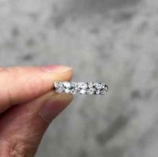 2CT Marquise Lab Created Diamond Women's Wedding Band Ring 14K White Gold Plated