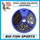 Eagle Claw Hook, Swivel And Sinker Assortment 75 Piece #05010H-001 Dial Pack