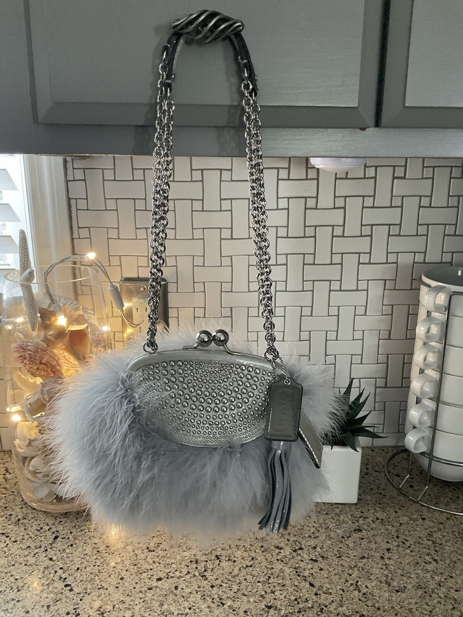 Coach Occasion Ostrich Feather Kisslock Crossbody Clutch Coach Occasion Ostrich Feather Kisslock Crossbody Clutch
