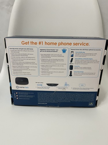 Used Ooma Telo Free Home Phone Service VoIP Phone - Afbeelding 4 van 5