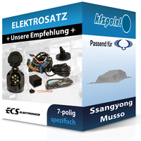ECS E-Satz 7Polig Fahrzeugspezifisch Passend für Ssangyong Musso Elektrosatz