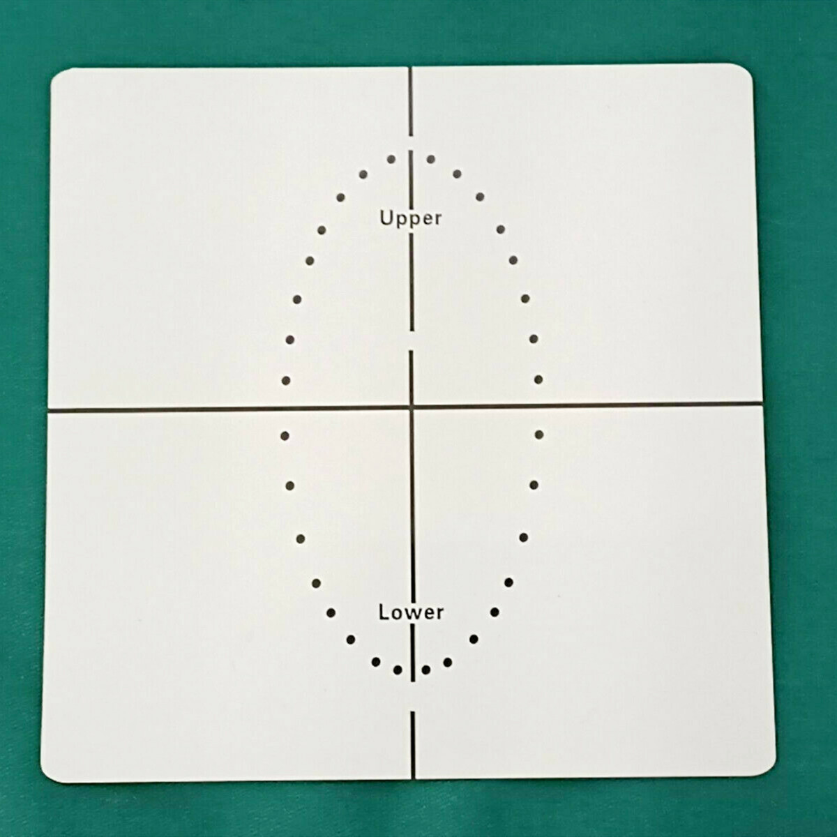 Dental Rubber Dam Template Sheets Punch Hole Guide Plate Permanant  Deciduous | eBay